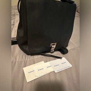 Guaranteed Authentic Proenza Schouler PS Courier Backpack Heather in Black.